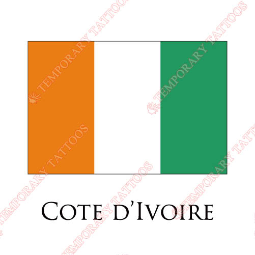 Cote Divoire flag Customize Temporary Tattoos Stickers NO.1853